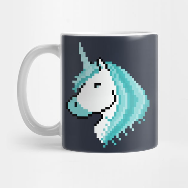 Pixel Spectral White Unicorn by gkillerb